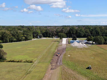 aerial Picture of the campground construction starting