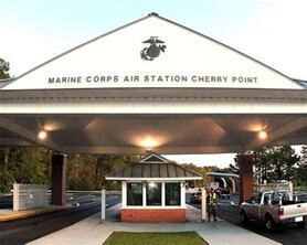 Picture of main gate at MCCS Cherry Point