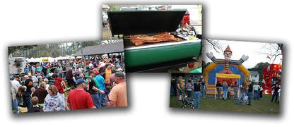 3 Pictures from the Newport Pig Cooking Contest.