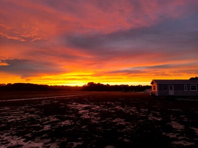 Picture of sunset over the campground.